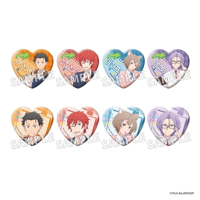 【グッズ-バッチ】Re:ゼロから始める異世界生活 トレーディングハート缶バッジ 異世界学園生活 ver.