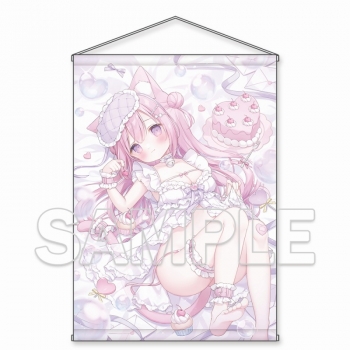 グッズ-タペストリー】電撃萌王 おもちもなか描き下ろし ドキドキ 
