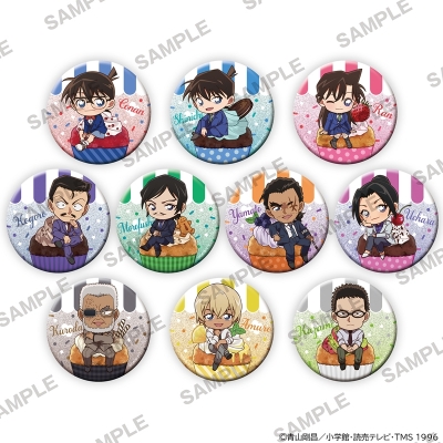 【グッズ-バッチ】名探偵コナン キラキラ缶バッジコレクション カップケーキver.