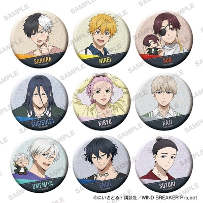 【グッズ-バッチ】TVアニメ「WIND BREAKER」 きらきら缶バッジコレクション ぬいぐるみといっしょver.