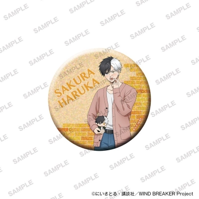 【グッズ-バッチ】TVアニメ「WIND BREAKER」 BIGホログラム缶バッジ ぬいぐるみといっしょver. 桜遥