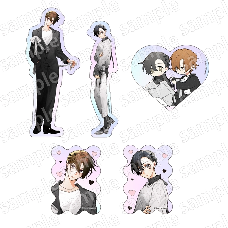 【グッズ-ステッカー】佐々木と宮野 オーロラステッカーセット 佐々木と宮野 BLACK&PINK ver.【アニメイト先行販売】