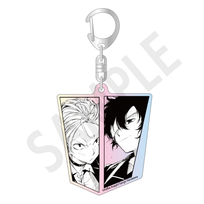 【グッズ-キーホルダー】文豪ストレイドッグス STORM BRINGER オーロラアクリルキーホルダー 太宰治&中原中也