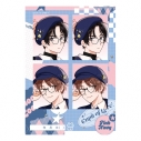 【グッズ-シール】みなと商事コインランドリー プリントフォト風シール PINK/NAVY TRAD. CLUB ver.の画像
