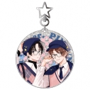 【グッズ-キーホルダー】みなと商事コインランドリー ラメアクリルキーホルダー PINK/NAVY TRAD. CLUB ver.の画像