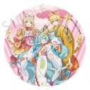 【グッズ-バッチ】「初音ミク×招き猫×真夏の熊谷」 メガ缶バッジスタンド 初音ミク 白猫 / 鏡音リン・レン Art by イコモチの画像