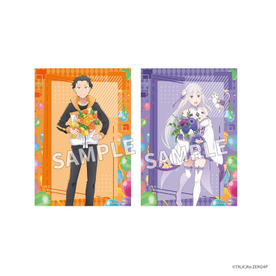 【グッズ-ブロマイド】Re:ゼロから始める異世界生活 ブロマイドセット Flower&Balloon ver. スバル&エミリア