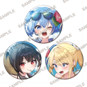 【グッズ-バッチ】この素晴らしい世界に祝福を! 描き下ろし缶バッジ3個セット アクア&めぐみん&ダクネスの画像