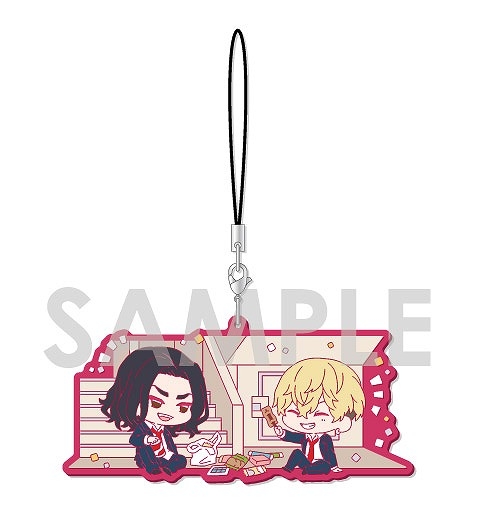 グッズ ストラップ 東京リベンジャーズ わちゃっと ラバーストラップ C 場地圭介 松野千冬 アニメイト