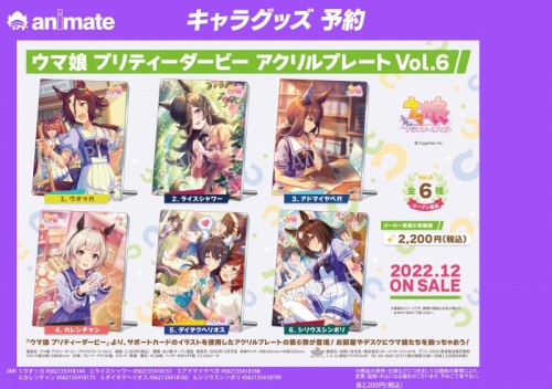 グッズ 置きもの ウマ娘 プリティーダービー アクリルプレート Vol 6 4 カレンチャン アニメイト