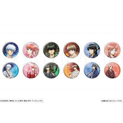 【グッズ-バッチ】銀魂 トレーディングホログラム缶バッジ Ver. 雪月風花