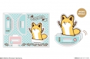 【グッズ-スタンドポップ】タヌキとキツネ ゆらゆらアクリルスタンド キツネの画像