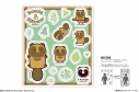 【グッズ-スタンドポップ】タヌキとキツネ アクリルフレークパーツ タヌキの画像
