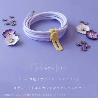 【グッズ-電化製品】ノンキャラオリジナル しなやかで絡まない シリコンケーブル 急速充電 データ転送対応 USB-C to USB-C 1m カラバリ 全8色 2年保証(MOT-SLCC100)ペールアリス【MOTTERU】