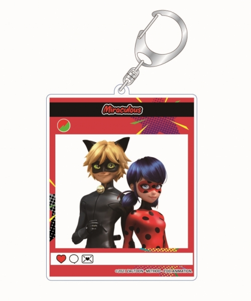 グッズ-キーホルダー】ミラキュラス レディバグ&シャノワール SNS風 