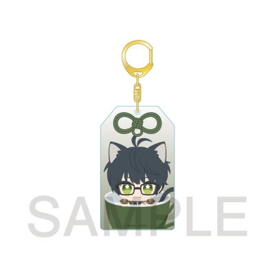 【グッズ-キーホルダー】刀剣乱舞ONLINE「刀剣乱舞 刀猫男士」×COLLABOCAFEHONPO 第二弾 お守りアクリルキーホルダー(篭手切江)