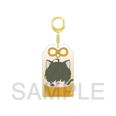 【グッズ-キーホルダー】刀剣乱舞ONLINE「刀剣乱舞 刀猫男士」×COLLABOCAFEHONPO 第二弾 お守りアクリルキーホルダー(桑名江)