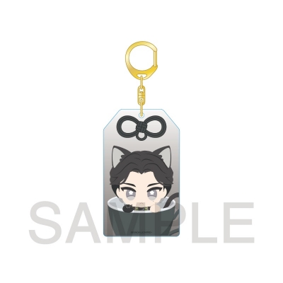 【グッズ-キーホルダー】刀剣乱舞ONLINE「刀剣乱舞 刀猫男士」×COLLABOCAFEHONPO 第二弾 お守りアクリルキーホルダー(稲葉江)