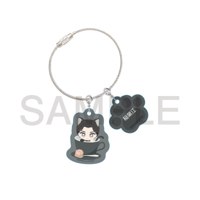 【グッズ-キーホルダー】刀剣乱舞ONLINE「刀剣乱舞 刀猫男士」×COLLABOCAFEHONPO 第二弾 アクリルキーホルダー(稲葉江)