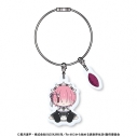 【グッズ-キーホルダー】Re:ゼロから始める異世界生活 すわってマスコット!アクリルワイヤーチェーン ラムの画像