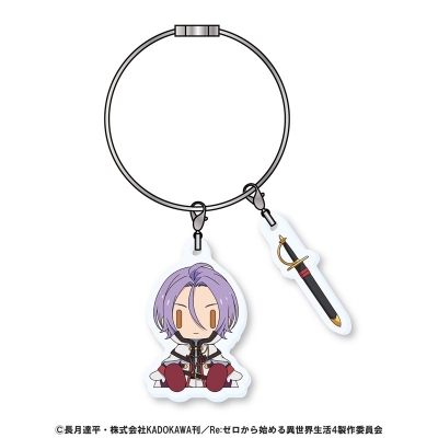 【グッズ-キーホルダー】Re:ゼロから始める異世界生活 すわってマスコット!アクリルワイヤーチェーン ユリウス・ユークリウス