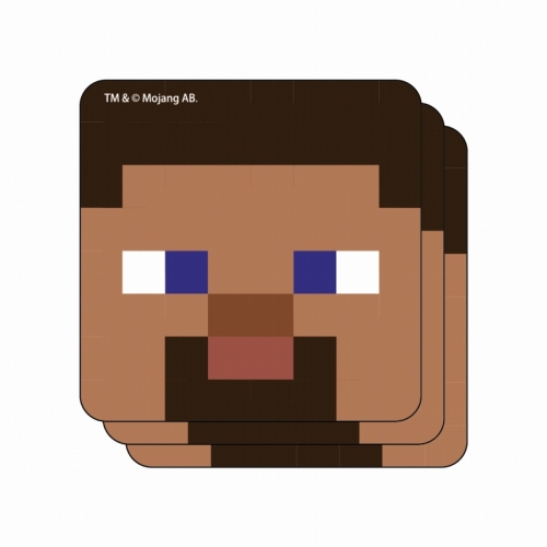 グッズ コースター マインクラフト ペーパーコースター 3枚セット スティーブ アニメイト