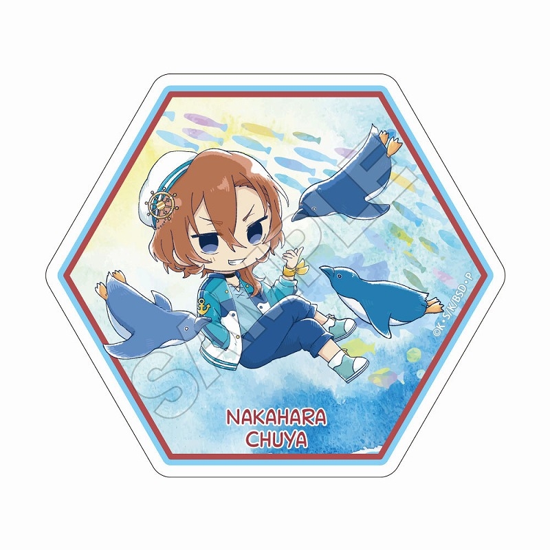 【グッズ-ステッカー】文豪ストレイドッグス Sketchu! 水族館 ステッカー 中原中也