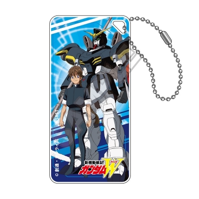 【グッズ-キーホルダー】新機動戦記ガンダムW 場面写 ドミテリアキーチェーンJr. デュオ&ガンダムデスサイズ