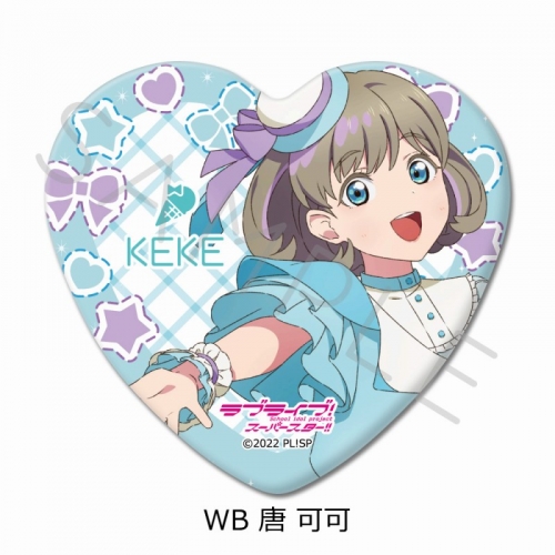 グッズ-バッチ】ラブライブ！スーパースター!! ハート型缶バッジ WB 