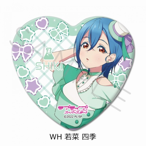 ラブライ！ 2023年7月号 米女メイ 若菜四季 スクエア缶バッジ セット 