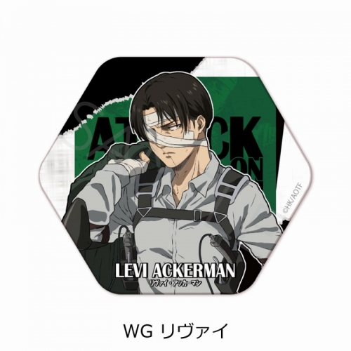 進撃の巨人 リヴァイ 缶バッジ アニカフェ リヴァイ兵長 めんど 缶  