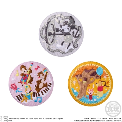 【グッズ-食品】Disney Characters 刺繍缶バッジビスケット3