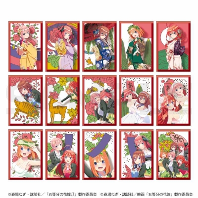 【グッズ-バッチ】五等分の花嫁 花札柄缶バッジ