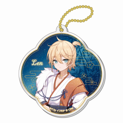 【グッズ-キーホルダー】初音ミク 秋葉原フェスティバル 2024 ラメ入りアクリルキーホルダー 七夕ver./鏡音レン