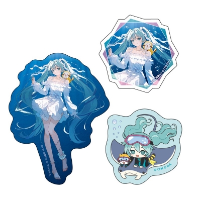 【グッズ-ステッカー】初音ミク×ラスカル 2025 きらきらクリアステッカー3枚セット/初音ミク
