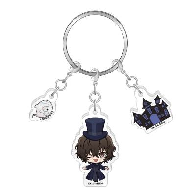 【グッズ-キーホルダー】文豪ストレイドッグス 3連アクリルキーホルダー Ghost House ver. / 太宰治
