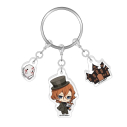 【グッズ-キーホルダー】文豪ストレイドッグス 3連アクリルキーホルダー Ghost House ver. / 中原中也の画像