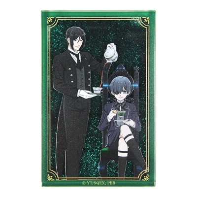 【グッズ-置きもの】黒執事 -緑の魔女編- 描き下ろしグリッターアクリルブロック / セバスチャン&シエル