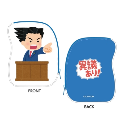 【グッズ-ポーチ】逆転裁判 ×いらすとや ダイカットポーチ / 成歩堂 龍一