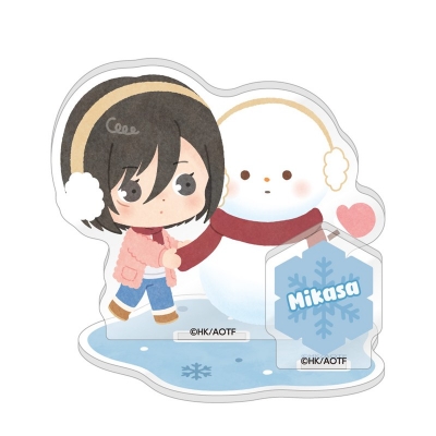 【グッズ-スタンドポップ】進撃の巨人 ちびキャラアクリルスタンド 雪だるまver. / ミカサ・アッカーマン
