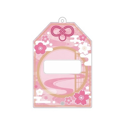 【グッズ-カバーホルダー】ノンキャラオリジナル ときメーク お守り缶バッジフレーム 桃