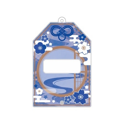 【グッズ-カバーホルダー】ノンキャラオリジナル ときメーク お守り缶バッジフレーム 青