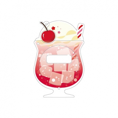 【グッズ-カバーホルダー】ノンキャラオリジナル ときメーク 推し色クリームソーダ 缶バッジフレーム【小】 赤