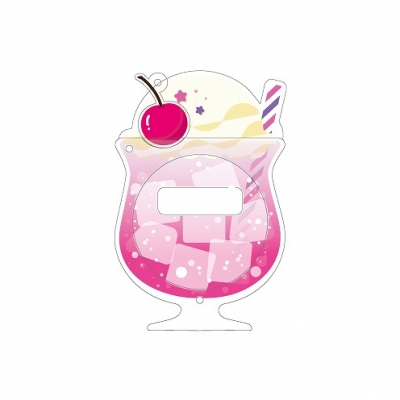 【グッズ-カバーホルダー】ノンキャラオリジナル ときメーク 推し色クリームソーダ 缶バッジフレーム【小】 ピンク