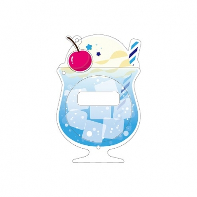 【グッズ-カバーホルダー】ノンキャラオリジナル ときメーク 推し色クリームソーダ 缶バッジフレーム【小】 水色