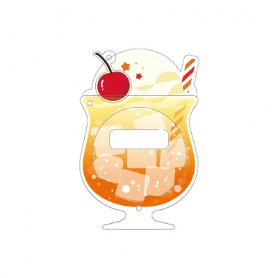 【グッズ-カバーホルダー】ノンキャラオリジナル ときメーク 推し色クリームソーダ 缶バッジフレーム【小】 オレンジ