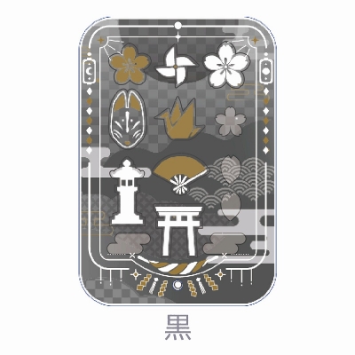 【グッズ-カバーホルダー】ノンキャラオリジナル ときメーク 和風フレーム 黒
