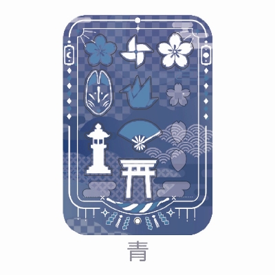 【グッズ-カバーホルダー】ノンキャラオリジナル ときメーク 和風フレーム 青