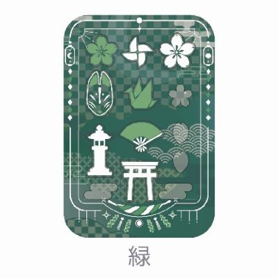 【グッズ-カバーホルダー】ノンキャラオリジナル ときメーク 和風フレーム 緑