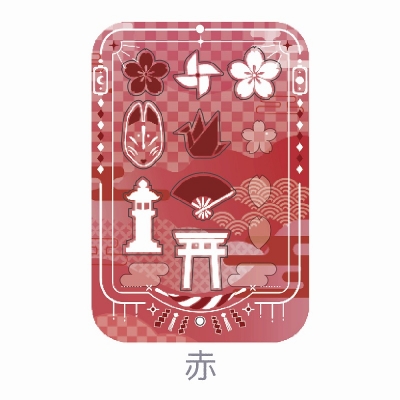 【グッズ-カバーホルダー】ノンキャラオリジナル ときメーク 和風フレーム 赤